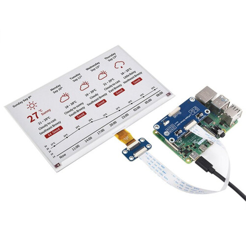 7.5inch E-Paper E-Ink Display HAT (B) 800x480 SPI Red/Black/White Color for Raspberry Pi/Jetson /for 2
