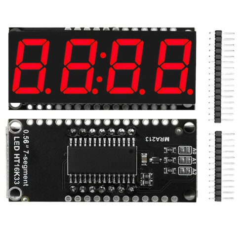 HT16K33 LED Display Module 4 Digit 7 Segment 0.56 Inch  Clock Indicator Tube Module Red 2
