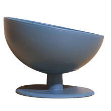 Großer blauer Kunststoff-Haustiernapf mit geneigtem Design, Durchmesser 12,7 cm