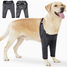 Dog Elbow Pads – Protective Joint Support Sleeves, Breathable Adjustable (6 Sizes SXXXL) – Black XXXL