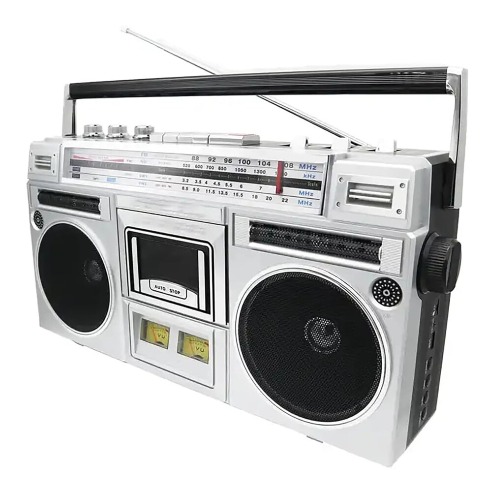 Retro Bluetooth Boombox Cassette Player With Am/Fm Radio, Usb Sd Recording, Vintage 80S Style 9189345431708