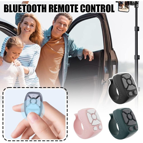 Bluetooth Remote 7-Button Selfie Camera for Short Videos, Compatible with Flip Cameras, Black, 1 Piece 1