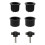 6 Pieces Parasol Base Support Hole Ring Plug Cover Patio-Set 1