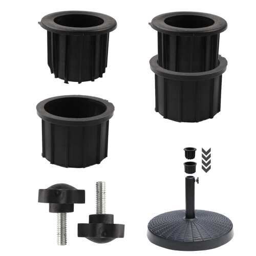 6 Pieces Parasol Base Support Hole Ring Plug Cover Patio-Set 2