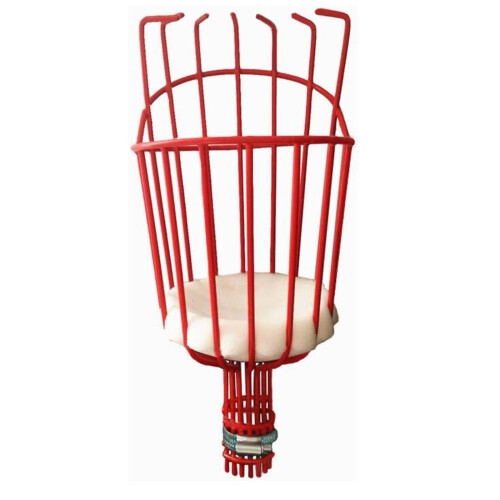 Metal Fruit Picker Telescopic Length Deep Basket Picking-Red