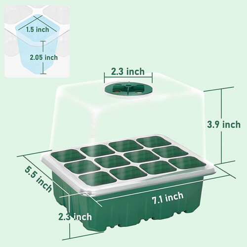 Starter Tray with Grow Light  Starter Kit Adjustable-Black 1