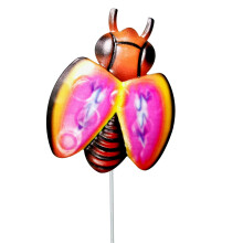 Metal Beetle Sculpture for Yard Lawn Decorative Garden-Pink