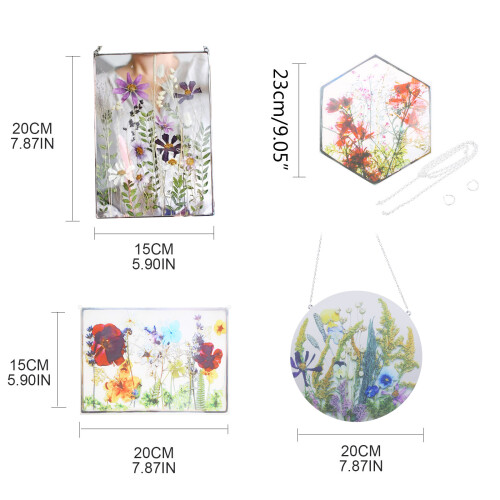 Acrylic Frame Pressed Flowers Hanging Picture-vertical 2