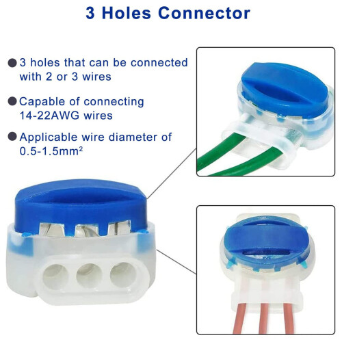314 Waterproof 3 Holes Cable Connectors 25pcs/set Accessories 2