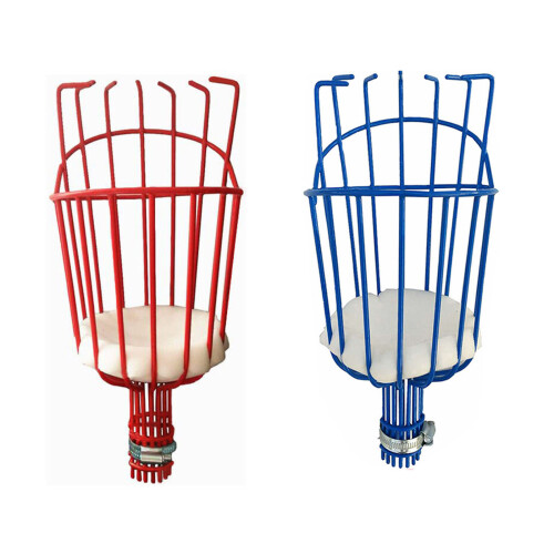 Metal Fruit Picker Telescopic Length Deep Basket Picking-Red 1