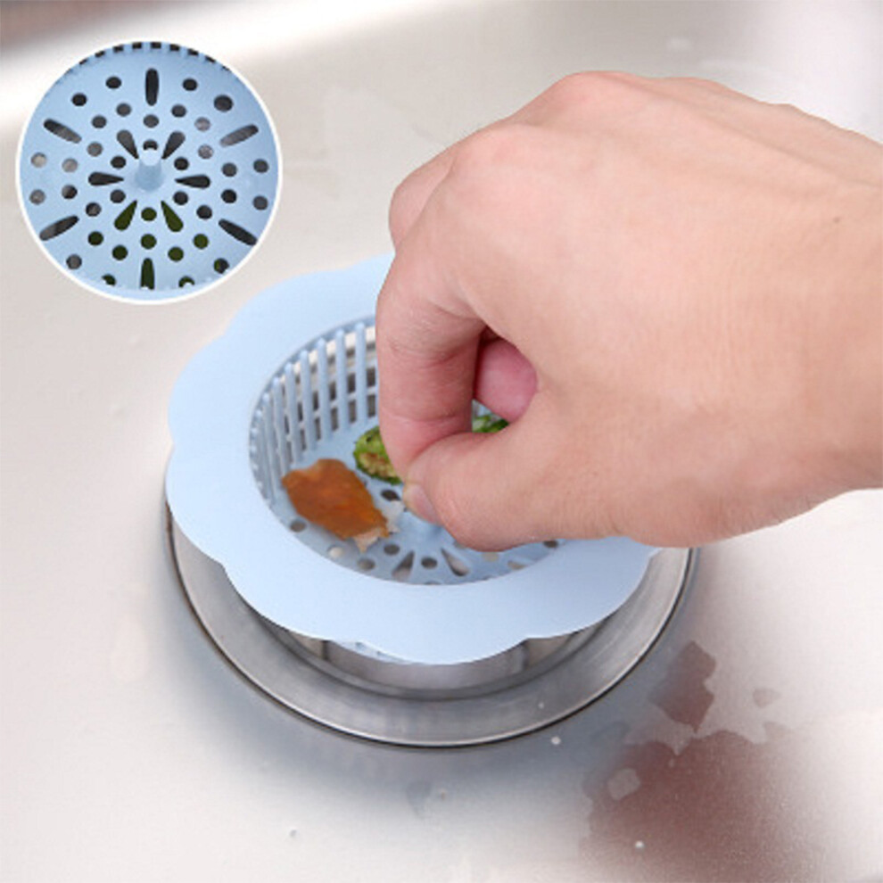 Flower Design Plastic Sink Lid Drain Filter Hair Strainer For Kitchen Bathroom 3411374445255