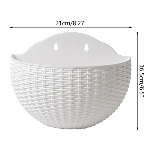 Flower Pot Exquisite Wall-mounted Plastic Wall Hanging-grey 1