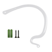 Wall Mounted Utility Hook Heavy Duty Hanger with Nails-White