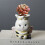 Cute Bee Ceramic Succulent Small Plant Pot Mini-Glaze white 6