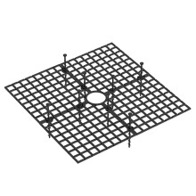 Utility Gardening Supply Plastic Potted-Black Square medium
