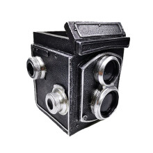 Camera Shape Potted Resin Crafts Gift for Holiday-Black