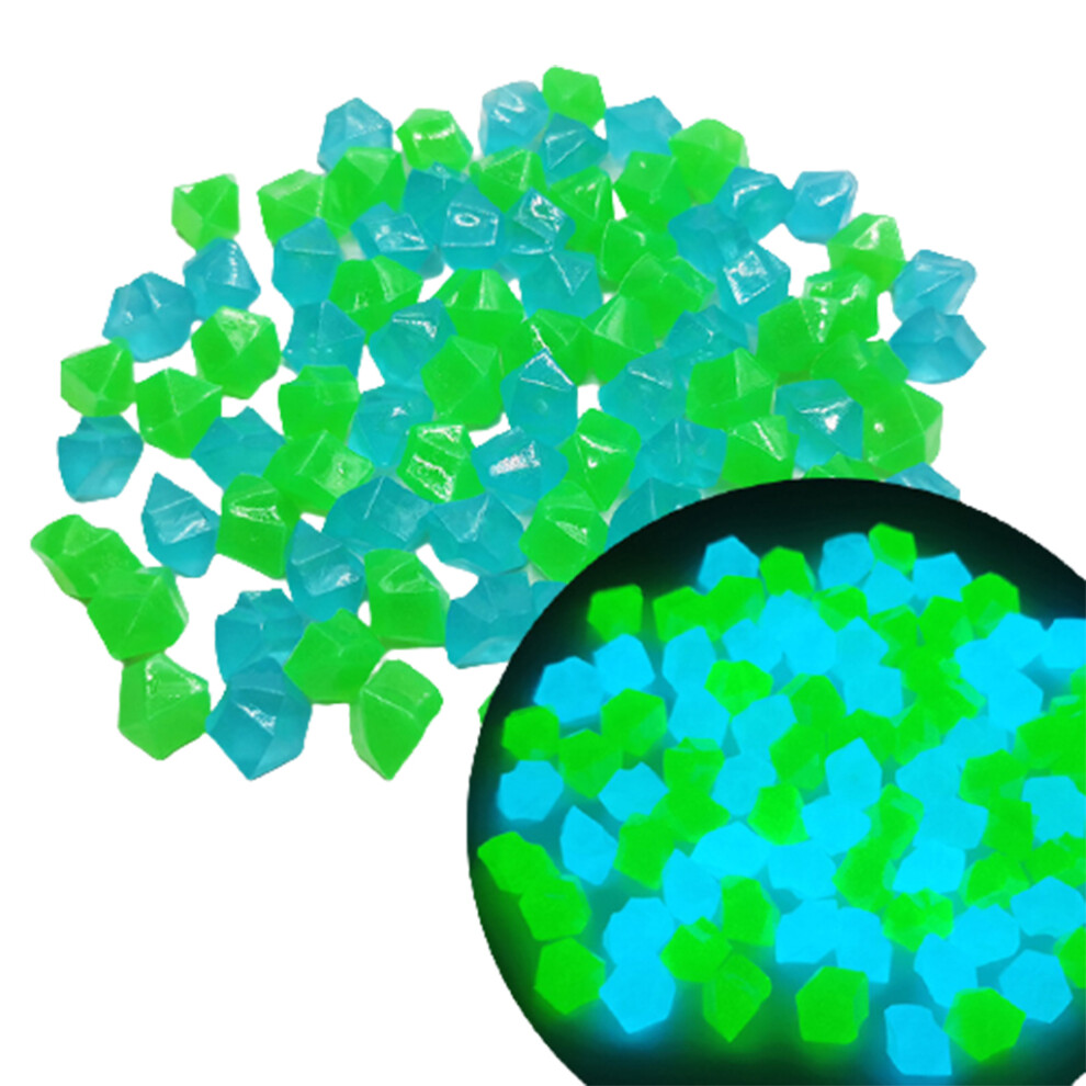 Garden Decorative Stones Glow Luminous Pebbles Diy-Blue Green 7627000751157