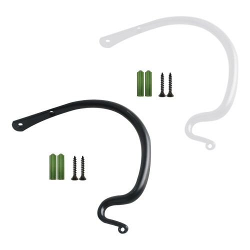 Wall Mounted Utility Hook Heavy Duty Hanger with Nails-White 1