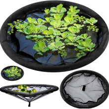 Floating Flora Fish Barrier 31.5Inch Polyester Pond Plant Protector With Lifting Ring Fine Mesh Round Corral
