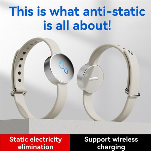 Wireless Anti-Static Silicone Bracelets Winter Static Eliminator Body Eliminates Static Adjustable Strap for Adult Kid A 1