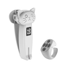 Bluetooth Remote APP Page Turner For Kindle Smart Phone Auto Clicker Live Video Gaming Screen For Selfie Recording White 1set
