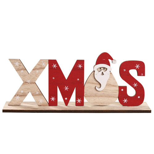 Weihnachtsmann-Holzschild 21,5x4x7 cm 1 Stück 2