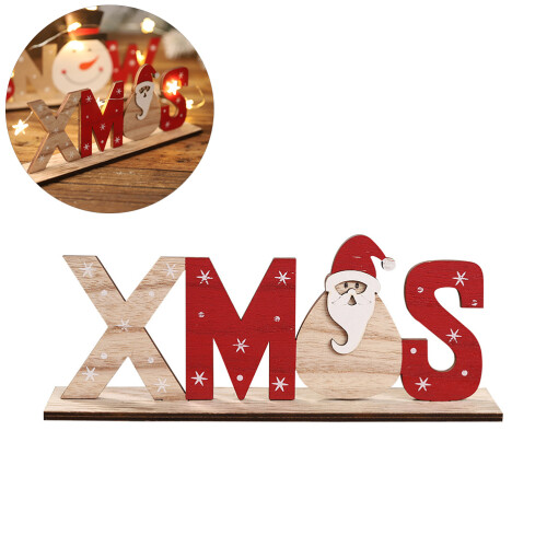 Weihnachtsmann-Holzschild 21,5x4x7 cm 1 Stück 1