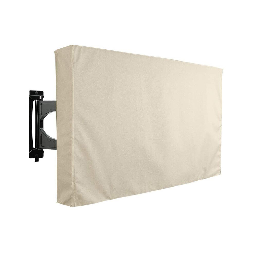 Outdoor Tv Cover 3638 Inch Waterproof Weatherproof With Universal Mount For Patio Garden Beige 9094768877043