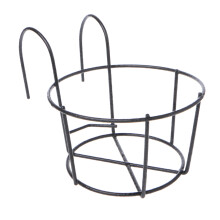 Flower Pot Basket Wrought Iron Mini Succulents-Black M