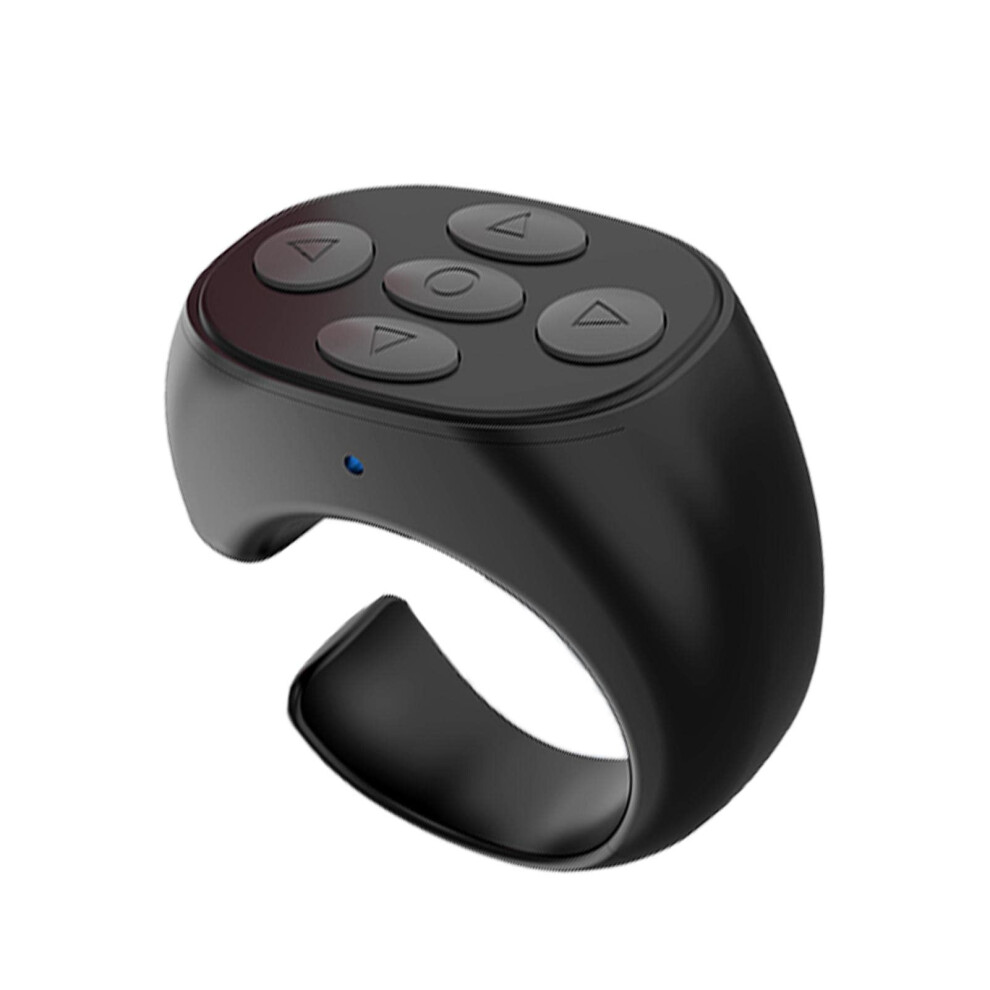 Fingertip Wireless Remote Control, Finger Scroller Page Turner, Camera Shutter, Rechargeable Black 9347817240245