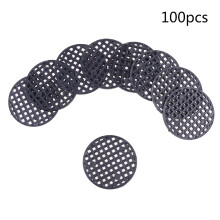 Set of 100 Flower Pot Hole Mesh Pad Round Bonsai Planter-Black