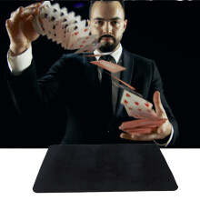 Pokerkartendeck-Matte Topper in Schwarz für Close-Up-Zaubertricks und Zauberer-Requisiten