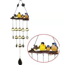 Garden Bird Multi-Bells Wind Chimes for-Blue bird of happiness