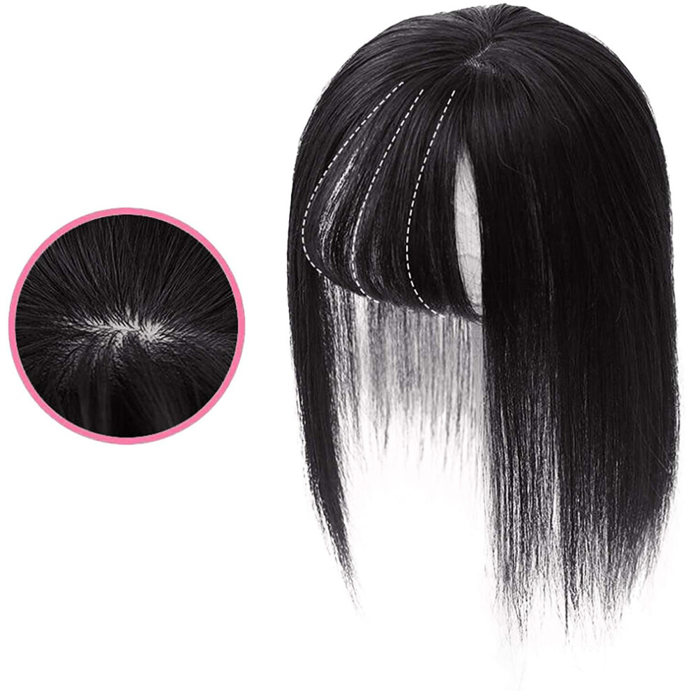 Unisex Breathable 35Cm Human Hair Crown Topper For Thinning Hair Solutions