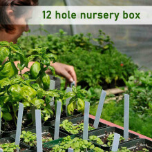 Seedling Starter Tray 12 Holes for Garden Balcony Nursery Plant Growing Plate