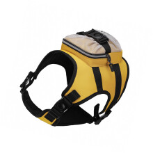 Dog Backpack Vest Harness For Small And Large Dogs Size L Yellow Decorative Training Bag Running And Swimming