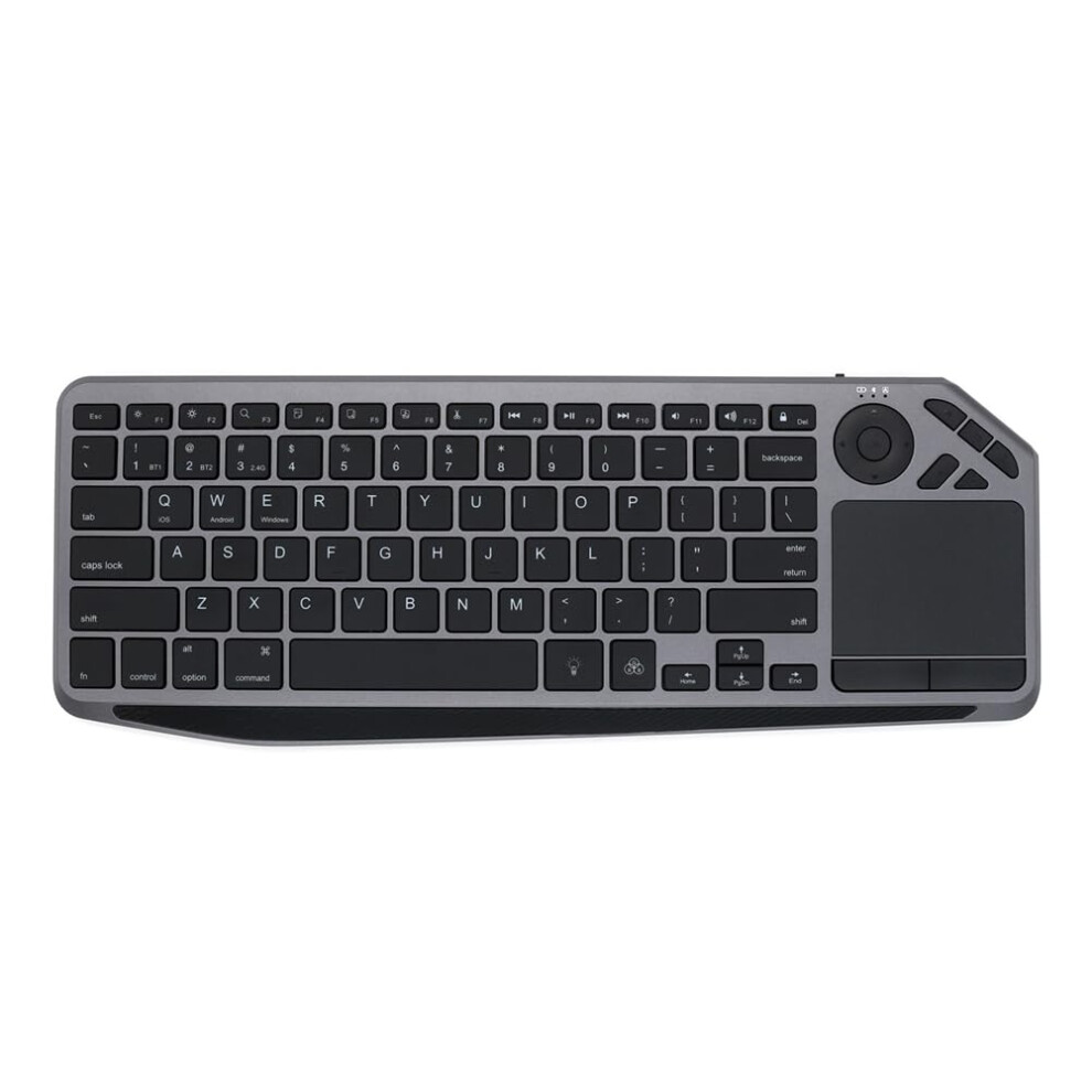Bluetooth Wireless Keyboard With Touchpad 7Colors Backlit 2.4G Rechargeable Trackpad Keyboard For Smart Tv 9347817526523