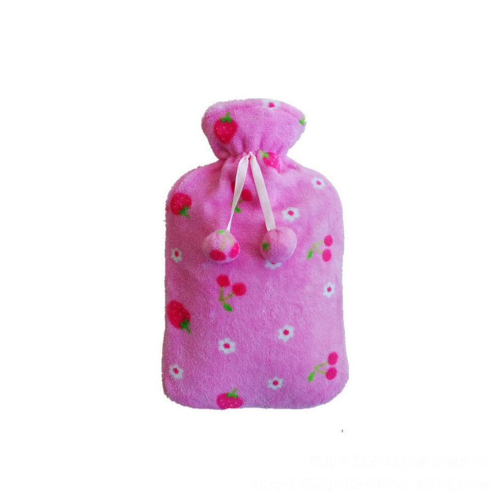 Large 2000ml Hot Water Bottle with Knitted Cover for Heat Therapy and Hand Feet Warmth