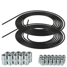 Brake Lines Kit 5M Length 3/16 Inch (4.75mm) Steel Plated PVF Brake Pipe Hose Replacement Parts