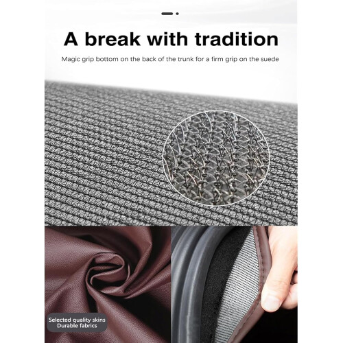 Car Boot Liner for Dacia Duster 2018, Full Coverage Waterproof Leather Rear Trunk Mats AntiScratch Trunk Pad Cargo Tray Protector Liners,Black/A 2