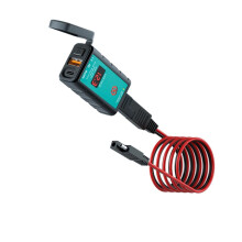 Vierkante Snellaadbare Enkele USB Type-C-Lader met Voltmeter en Geïntegreerde SAE-Aansluiting voor 12V Auto, Motorfiets, ATV, , Boot