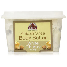 OKAY Shea Butter Vit Chunky Djupt Fuktgivande Lotion, 10 Ounce