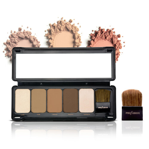 Profusion Cosmetics Παλέτα Μακιγιάζ Contour 5 Χρωμάτων Υψηλής Χρωματικής Απόδοσης