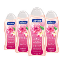 Colgate Softsoap exfoliační tělové mýdlo, růžová růže & vanilka, 20 uncí (balení 4)