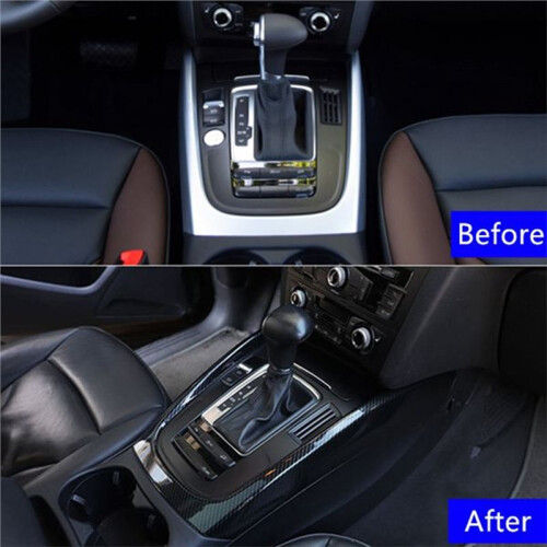 Per  Q5 2010-2017 Console Bracciolo Cambio Decorazione Cornice Copertura Trim Accessori Auto 2