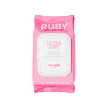 Lingettes Démaquillantes Ruby Kisses, Nettoyant Facial Quotidien pour Maquillage Waterproof