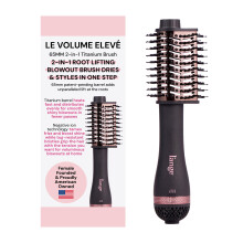 L'ANGE HAIR Le Volume Elevé 65MM Asciugacapelli Spazzola 2-in-1 in Titanio | Asciuga e Acconcia | Forma a Goccia