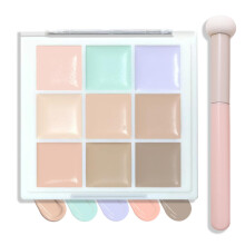 9 Color Concealer and Contour Palette Cream Makeup Kit for Color Correction and Highlighting