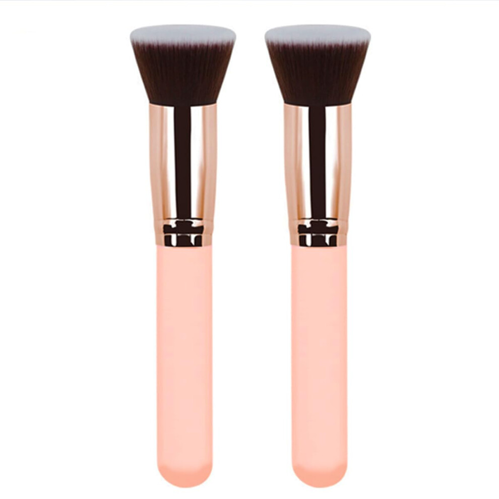 Reazana Kabuki Brushes 2Pcs Foundation Blush Brush Makeup Brushes For Liquid Cream Powder Professional Cosmetics Blender Brush Face Blending Buffing
