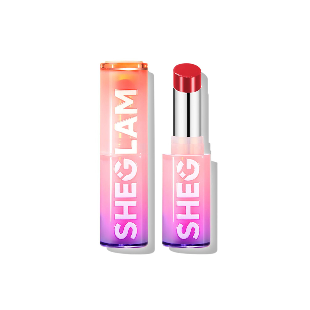 Sheglam Mirror Kiss High-Shine Lipstick Silky Jelly Texture Hydrated&Smooth Lip Gloss-Main Character
